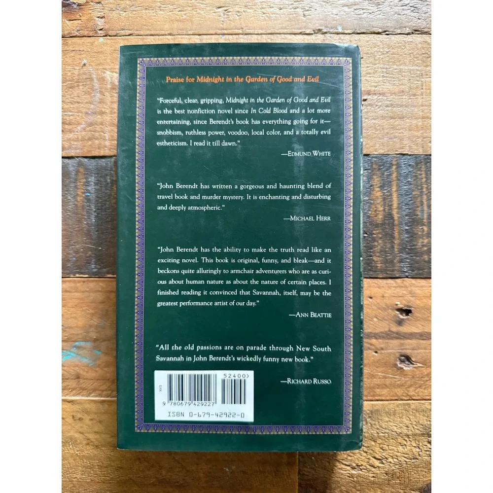 Midnight in the Garden of Good and Evil John Berendt Hardcover First Edition